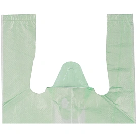 Пакет-майка ПНД 10 мкм в ассортименте (16+12x30 см, 100 штук в упаковке)