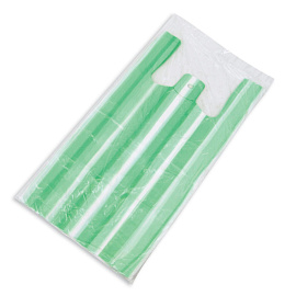 Пакет-майка ПНД 10 мкм в ассортименте (16+12x30 см, 100 штук в упаковке)