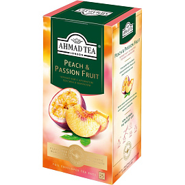 Чай черный Ahmad Tea Peach & Passion Fruit 25 пакетиков (персик, маракуйя)