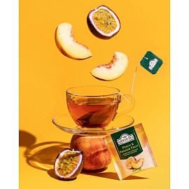 Чай черный Ahmad Tea Peach & Passion Fruit 25 пакетиков (персик, маракуйя)