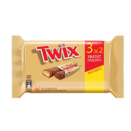 Шоколадные батончики Twix (3 штуки по 55 г)
