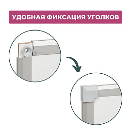 Доска магнитно-маркерная Attache (Attache Economy) Ultra 60x90 см односекционная с лаковым покрытием (полочка для маркеров)