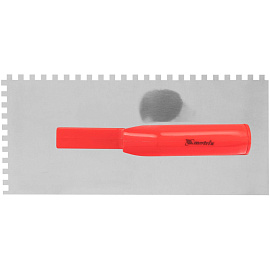 Гладилка стальная Matrix 280х130 мм зуб 6х6 пластмассовая ручка (86775)