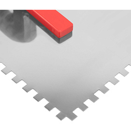 Гладилка стальная Matrix 280х130 мм зуб 6х6 пластмассовая ручка (86775)