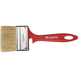 Кисть малярная плоская Matrix из натуральной щетины 70x12 мм (83353) фото Кисть малярная плоская Matrix из натуральной щетины 70x12 мм (83353)