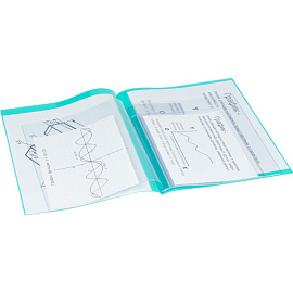 Папка файловая для семейных документов 6 файлов А4 (230x320 мм) бирюзовая