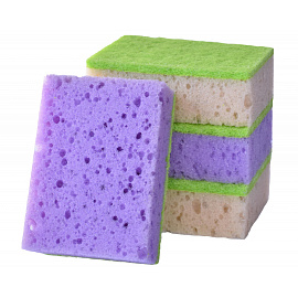 Губка для посуды Master FRESH Xl поролон 10x7 см с абразивным слоем (5 штук в упаковке)