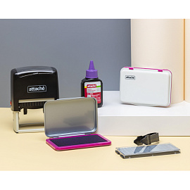 Штамп самонаборный Attache пластиковый 4 строки 48x18 мм