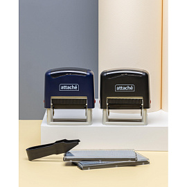 Штамп самонаборный Attache пластиковый 4 строки 48x18 мм