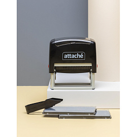 Штамп самонаборный Attache пластиковый 6 строк 70x32 мм