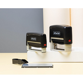 Штамп самонаборный Attache пластиковый 2 строки 70x10 мм