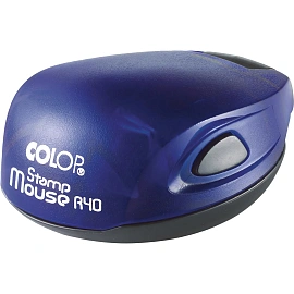 Оснастка для печати овальная Colop Stamp Mouse 40 мм с крышкой синяя фото Оснастка для печати овальная Colop Stamp Mouse 40 мм с крышкой синяя