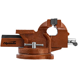 Тиски слесарные, 125 мм, поворотные, с наковальней Sparta (186255) фото Тиски слесарные, 125 мм, поворотные, с наковальней Sparta (186255)