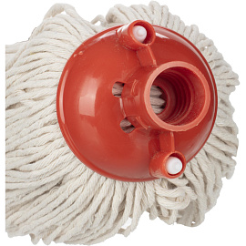 Насадка МОП для верёвочной швабры Росмоп хлопок 30x2 см красная/бежевая