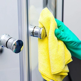 Перчатки латексные Paclan Practi Extra Dry с хлопковым напылением бирюзовые (размер 9, L, 407351)