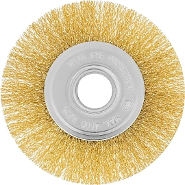 Корщетка для УШМ дисковая латунированная проволока 125 мм Matrix (74656)