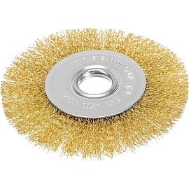 Корщетка для УШМ дисковая латунированная проволока 125 мм Matrix (74656)