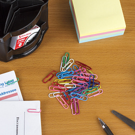 Скрепки BRAUBERG, 28 мм, цветные, 100 шт., в картонной коробке, Россия, 220555 фото Скрепки BRAUBERG, 28 мм, цветные, 100 шт., в картонной коробке, Россия, 220555