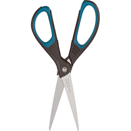 Ножницы 210 мм Maped Essentials soft с пластиковыми прорезиненными симметричными ручками черного/синего цвета 468310