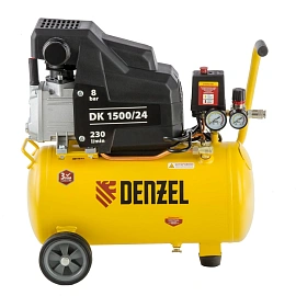 Компрессор поршневой масляный Denzel DK1500/24 24 Л, 8 БАР, 230 л/мин (58063)