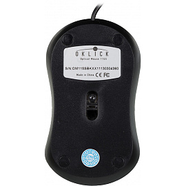 Мышь проводная Oklick 115S черная (711636)