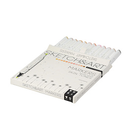 Набор маркеров для скетчинга Sketch&Art Портрет двухсторонние 12 цветов (толщина линии 1-5 мм)