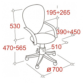Кресло офисное Бюрократ CH-545/LUX черное (ткань, металл)