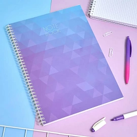 Бизнес-тетрадь Attache Cristal А4 120 листов фиолетовая в клетку на спирали