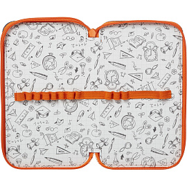 Пенал двухсекционный Комус Класс Гонка синий