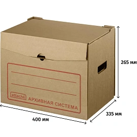 Короб архивный Т21/24 Attache 400х335х265 мм из микрогофрокартона