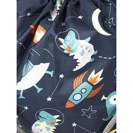 Мешок для сменной обуви Комус Класс Космос 360x470 мм синий с 1 отделением