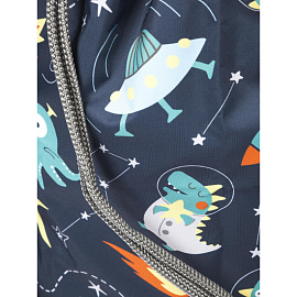 Мешок для сменной обуви Комус Класс Космос 360x470 мм синий с 1 отделением