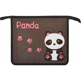 Папка для тетрадей Комус Класс Panda А5 полипропилен с 1 отделением на молнии