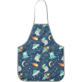 Фартук для труда Комус Класс (№1 School) Космос синий с нарукавниками