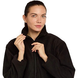 Толстовка флисовая чёрная размер L (48-50), рост 170-176