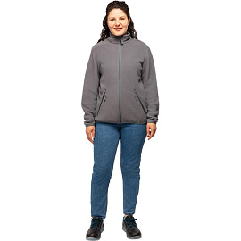 Толстовка флисовая серая размер XL (52-54)