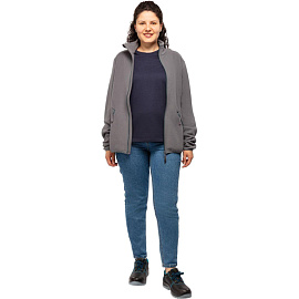 Толстовка флисовая серая размер XXL (56-58), рост 170-176