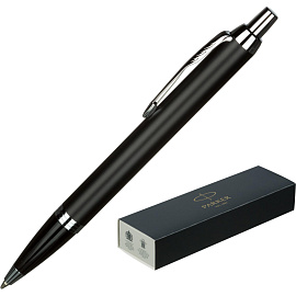 Ручка шариковая Parker IM Matte Black цвет чернил синий, цвет корпуса черный (артикул производителя 2143632)