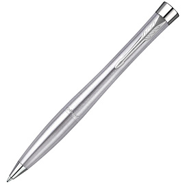 Ручка шариковая Parker Urban Metro Metallic цвет чернил синий, цвет корпуса серебристый (артикул производителя 2143641)