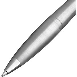 Ручка шариковая Parker Urban Metro Metallic цвет чернил синий, цвет корпуса серебристый (артикул производителя 2143641)