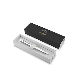 Ручка шариковая Parker Urban Metro Metallic цвет чернил синий, цвет корпуса серебристый (артикул производителя 2143641)