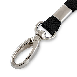 Держатель для бейджа 90 см x 10 мм с карабином черный