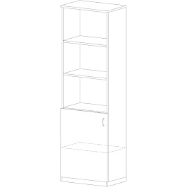 Шкаф-колонка для документов Арго А-321 полузакрытый (бук, 560х370х2000 мм) фото Шкаф-колонка для документов Арго А-321 полузакрытый (бук, 560х370х2000 мм)