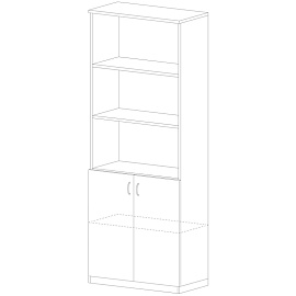 Шкаф для документов Арго А-310 полузакрытый (бук, 770х370х2000 мм) фото Шкаф для документов Арго А-310 полузакрытый (бук, 770х370х2000 мм)