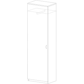 Шкаф PT Арго для одежды узкий А-308 Н бук 113106 фото Шкаф PT Арго для одежды узкий А-308 Н бук 113106