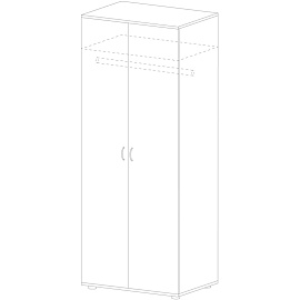 Шкаф для одежды Арго А-307 (ясень шимо, 770х580х2000 мм) фото Шкаф для одежды Арго А-307 (ясень шимо, 770х580х2000 мм)