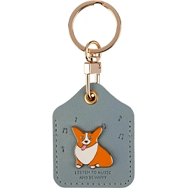 Брелок Корги голубой 6х4,5 см