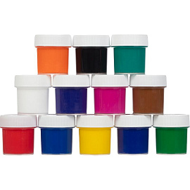 Краски акриловые Гамма Хобби набор 12 цветов по 20 мл глянцевые