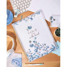 Папка файловая на 5 файлов Attache Selection Bloom А4 10 мм белая (толщина обложки 0,4 мм)