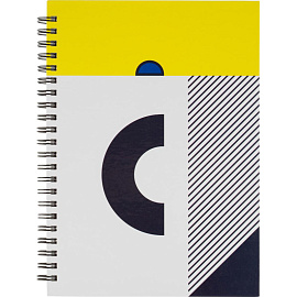Бизнес-тетрадь Canbe Geometric А5 80 листов в ассортименте в клетку на спирали (145х205 мм)